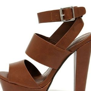 Tan Strappy Heels